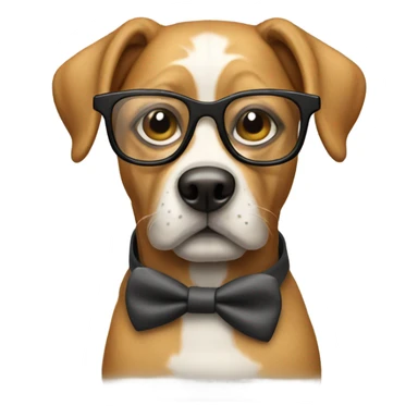 dog with glasses sticker