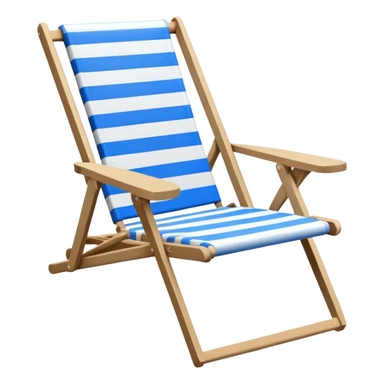 striped beach chair sticker