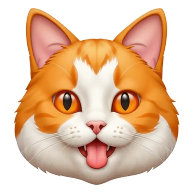 Cat with toungue sticker