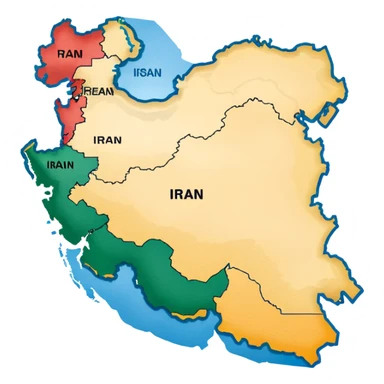 iran country map sticker