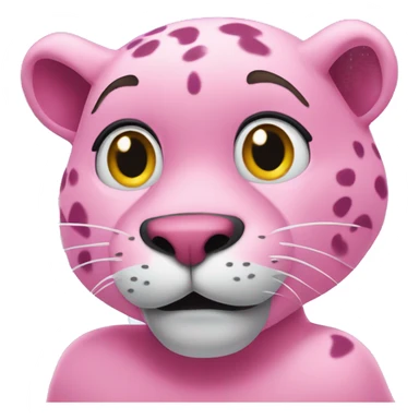 The Pink Panther on the ice sticker