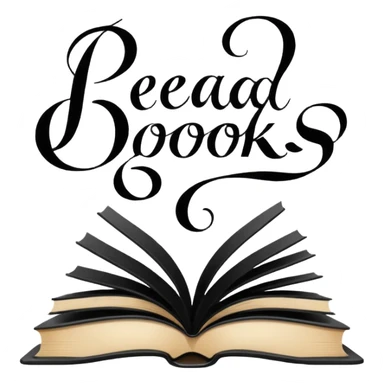 lettering in caligraphy "read books" sticker