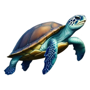 Tortue sur baleine sticker