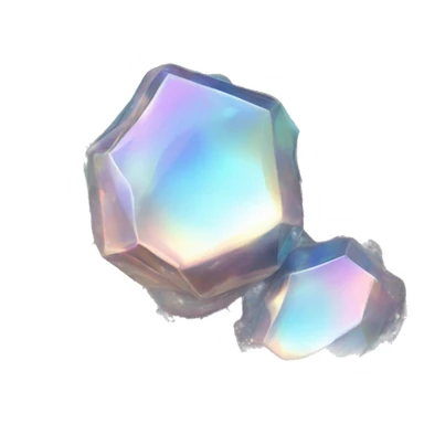 Sparkly glossy Pastel whitish iridescent glass nebula glass crystal cluster sticker