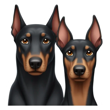 one doberman AND one wolf  sticker