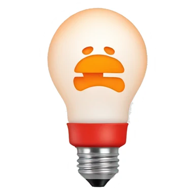 snowman lightbulb  with red shirt and orange vest sticker