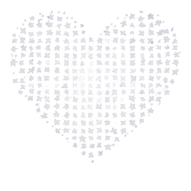 Periwinkle heart with stars sticker