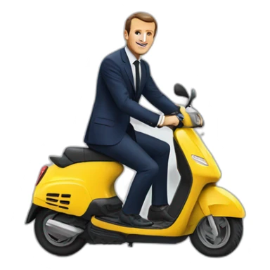 macron on electric scooter sticker