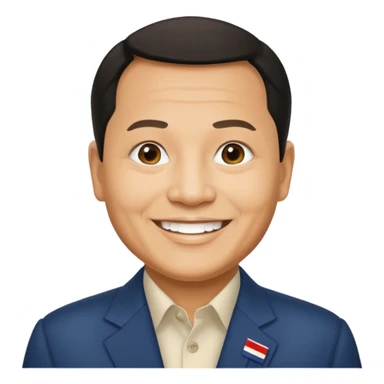 prabowo with text "oke gas" sticker