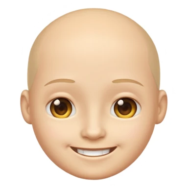 Smiling face but with no eyebrows sticker