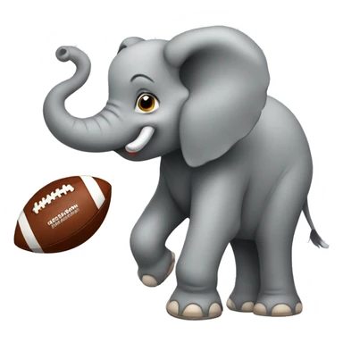 Elephant holding a football sticker