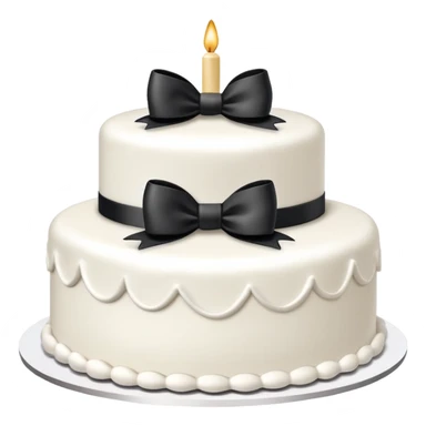 Elegant cake with thin black bows sticker