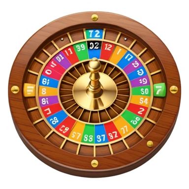 roulette wheel rainbow 1 to 7 sticker