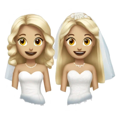 Two blonde brides sticker
