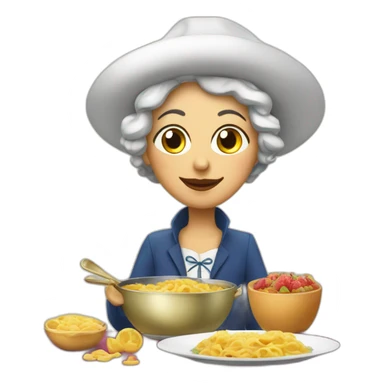 Dame gourmande  sticker