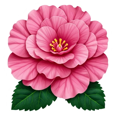 super realistic pink begonia sticker