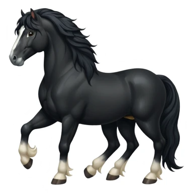 Black Clydesdale  sticker