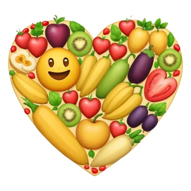 an emoji based on the words food and heart sticker