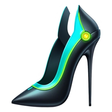 neon cyberpunk style 
stiletto sticker