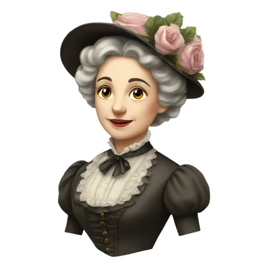 Victorian lady sticker