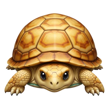 a cute beige domestic turtle  sticker