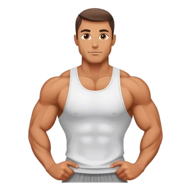 Man with Big muscles After workout  sticker