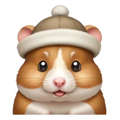 frustrated hamster in a hat sticker