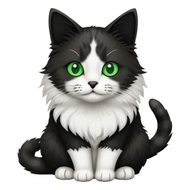 cat white and black  sticker