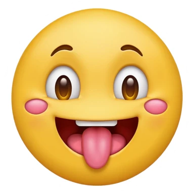 a classic yellow circle emoji with a tongue sticking out and drool dripping feom the mouth with heart eyes sticker