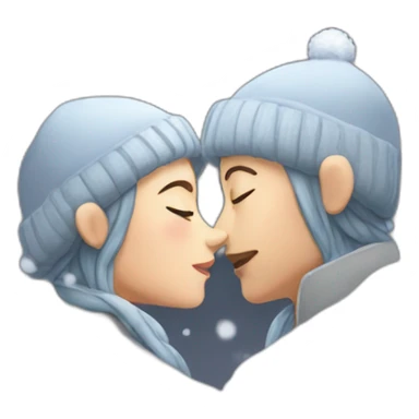 Snowing kiss sticker