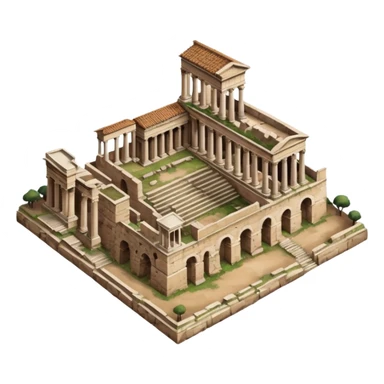 ancientr roman ruin rome 
no frame, no squared style, no square above
aereal view from up sticker