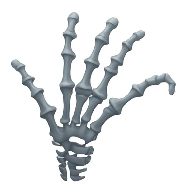 The skeleton's hand is waving sticker