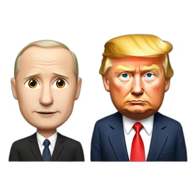 Donald Trump with Putin ans Modi sticker