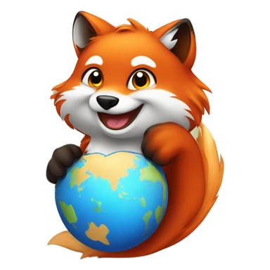 firefox in love sticker