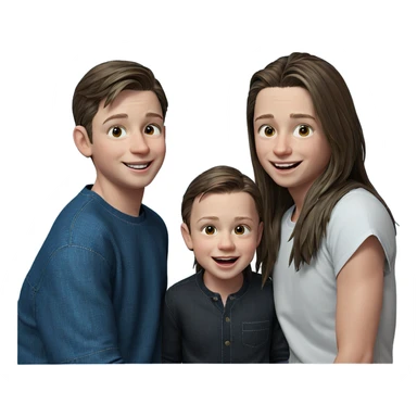 happy boys with long hair sticker