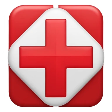 red cross, simple, clear sticker