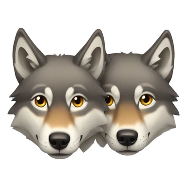 Pair of wolves sticker