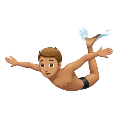 Person springt ins kalte Wasser mit einem Kopfsprung  sticker