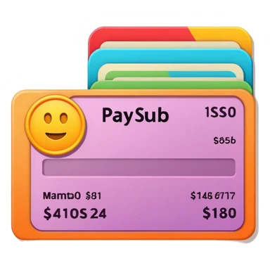 Cartoon pay stub sticker