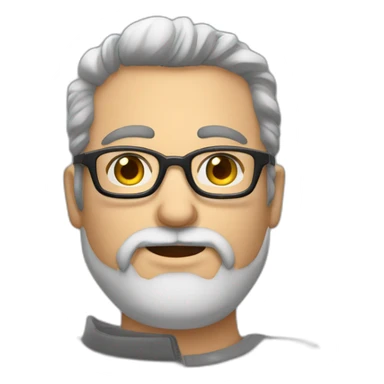 homem branco gordo rosto arredondado oculos e barba sticker