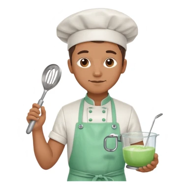 Mixer + peppermint apron,  Chef. sticker