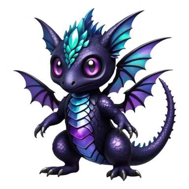 Gothic Dark Iridescent Fakémon-creature sticker