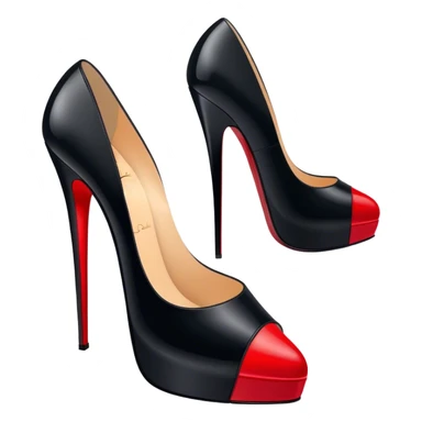 High heels black louboutin sticker