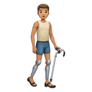 Guy with Prosthetic  leg sticker