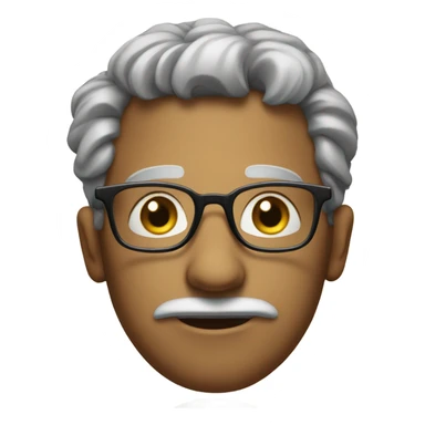 Smug questioning face with specticals sticker