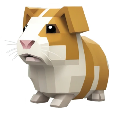 Minecraft style statue of a guineapig sticker