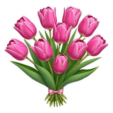 Bouquet of pink tulips sticker