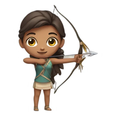Girl with bow and arrow  sticker
