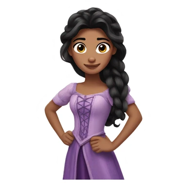 Disney Princess tangled with dark hair sticker