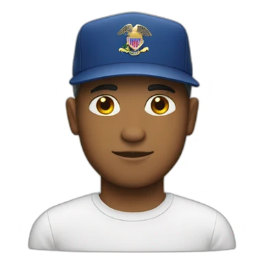 man with FBI cap sticker